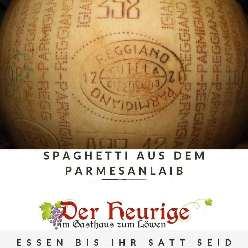 Solange der Parmesan Laib reicht. Jetzt zuschlagen.